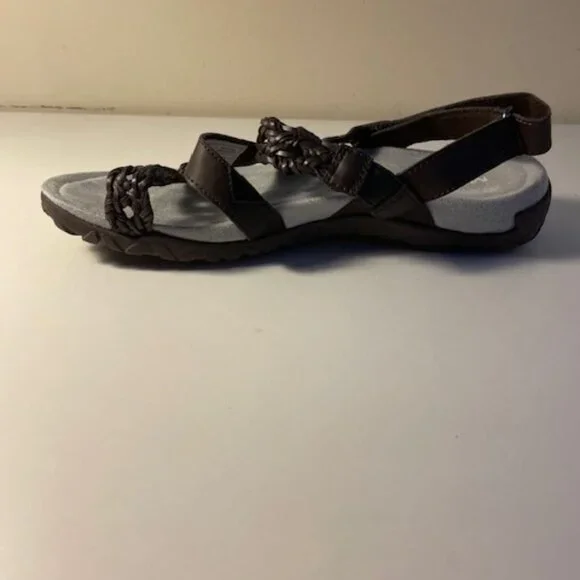 Merrell Sandals Womens 8 Terran Braid Slingback Strappy Espresso Brown Size 7New - Picture 4 of 5